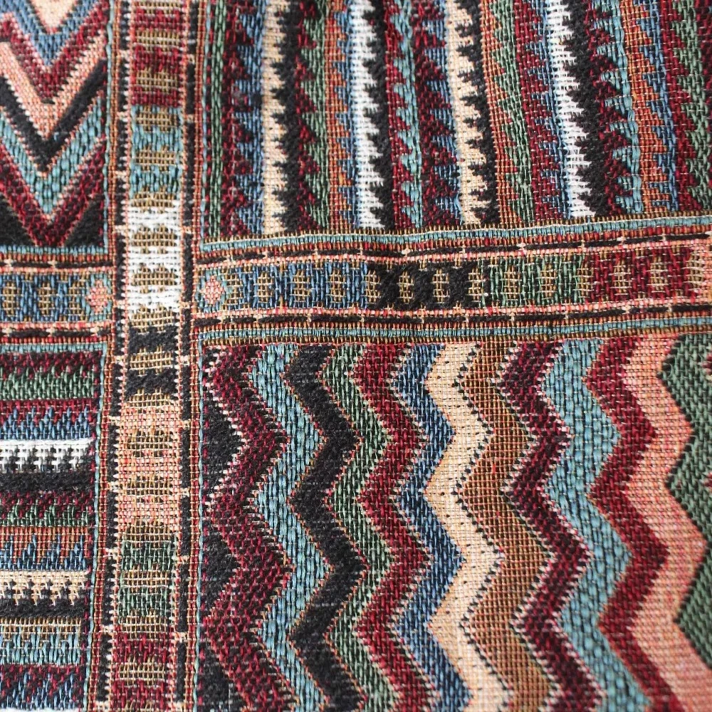 Female Gypsy Bohemian Chic Aztec Ibiza Tribal Ethnic Ibiza Brown Drawstring Rucksack Bags Wholesale Women Fabric Backpack