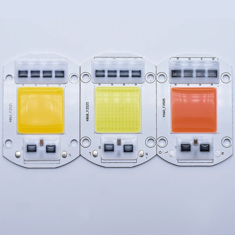 Real Power led 220V IP65 Smart IC 660nm led cob Chip 20W 30W 50W Full Spectrum ac 220v Led COB Chip