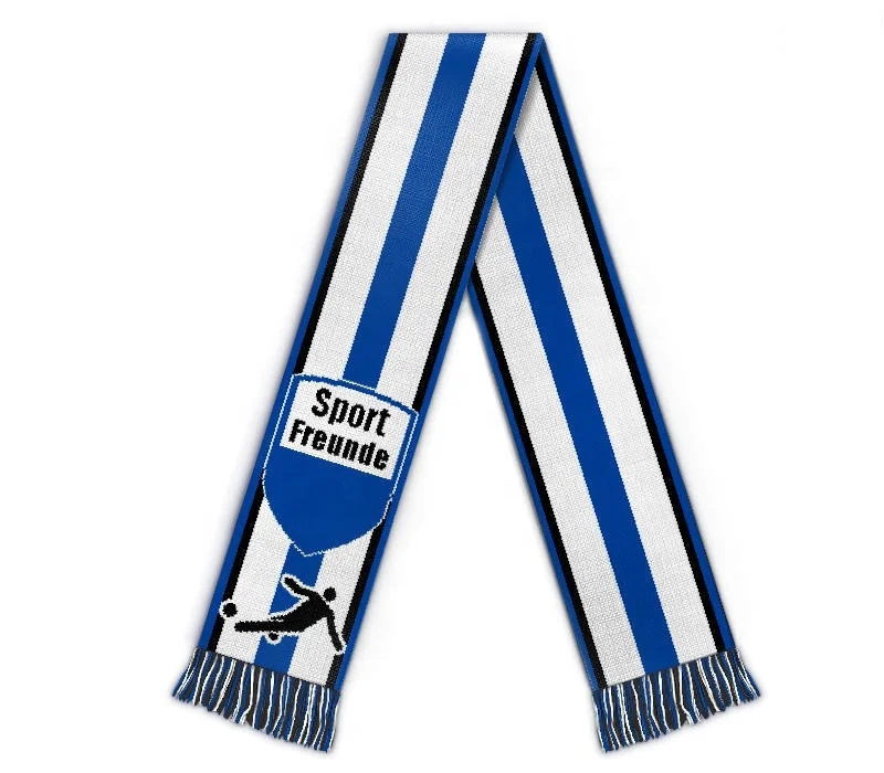 Direct Factory Wholesale Custom logo Slogan Printed Jacquard DoubleSided acrylic Sports Football Promotional Fan Club Scarf silk