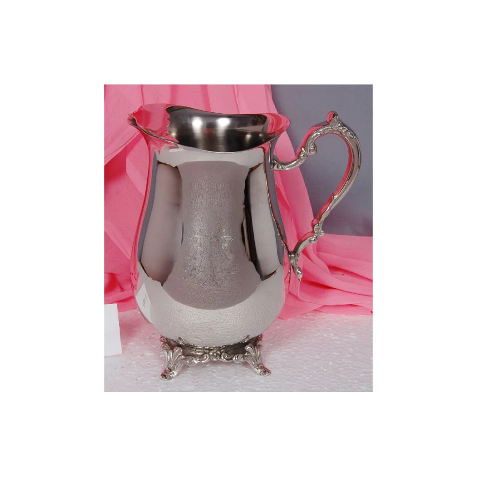 Party And Wedding Decorative Water Jug Expensive Design Tableware Customized Silver Pitcher Wholesale Price