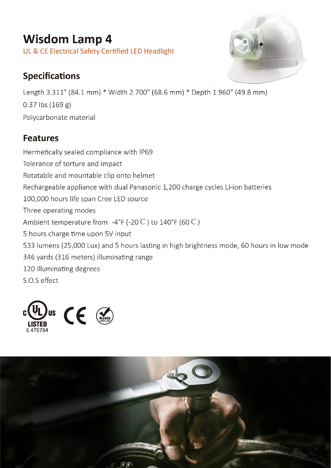 Wisdom Lamp 4 UL & CE