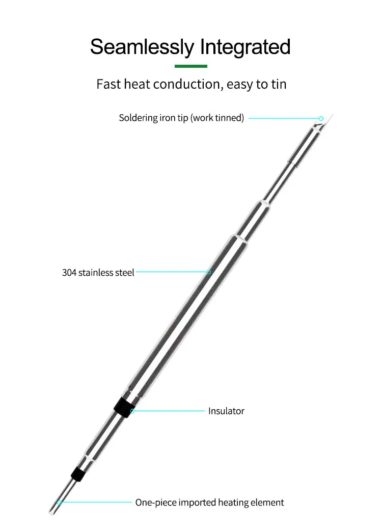 T210 C210 Soldering Head JBC T210 Replace Soldering Head  210-I Straight Tip /210-K blade /210-SI Curved Tip