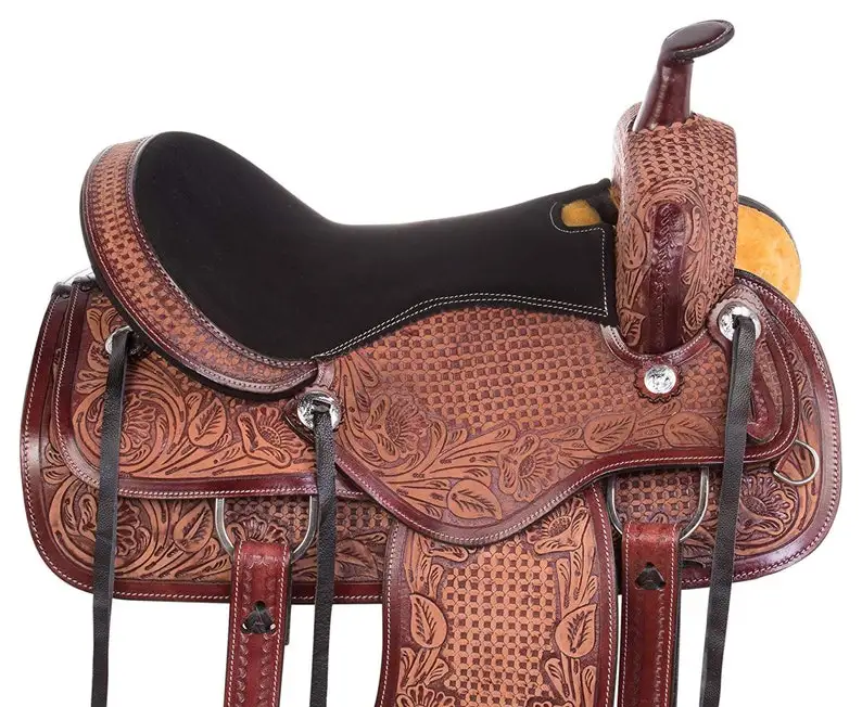 Premium Quality Western leather Horse Saddle With Matching Horse Tack Set Genuine Leather Barrel Saddle English Racing Saddle