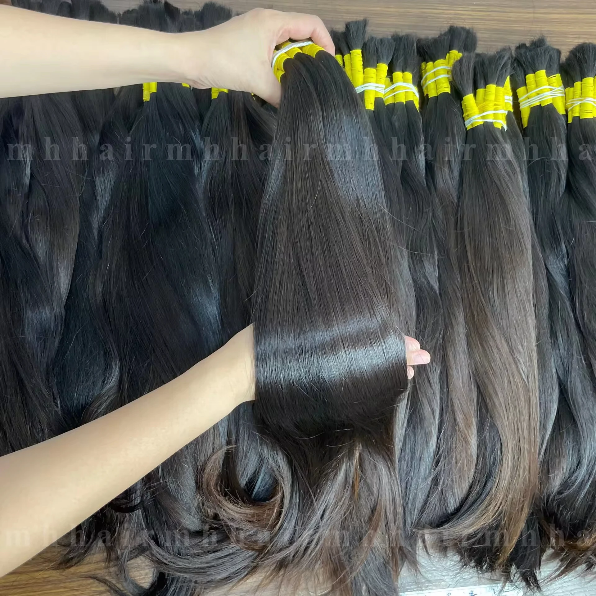 Single Donnor Raw Baby Hair 100% Vietnamese High Quality Natural Color Straight Style Hair Bulk in Large Quantity MH Trust