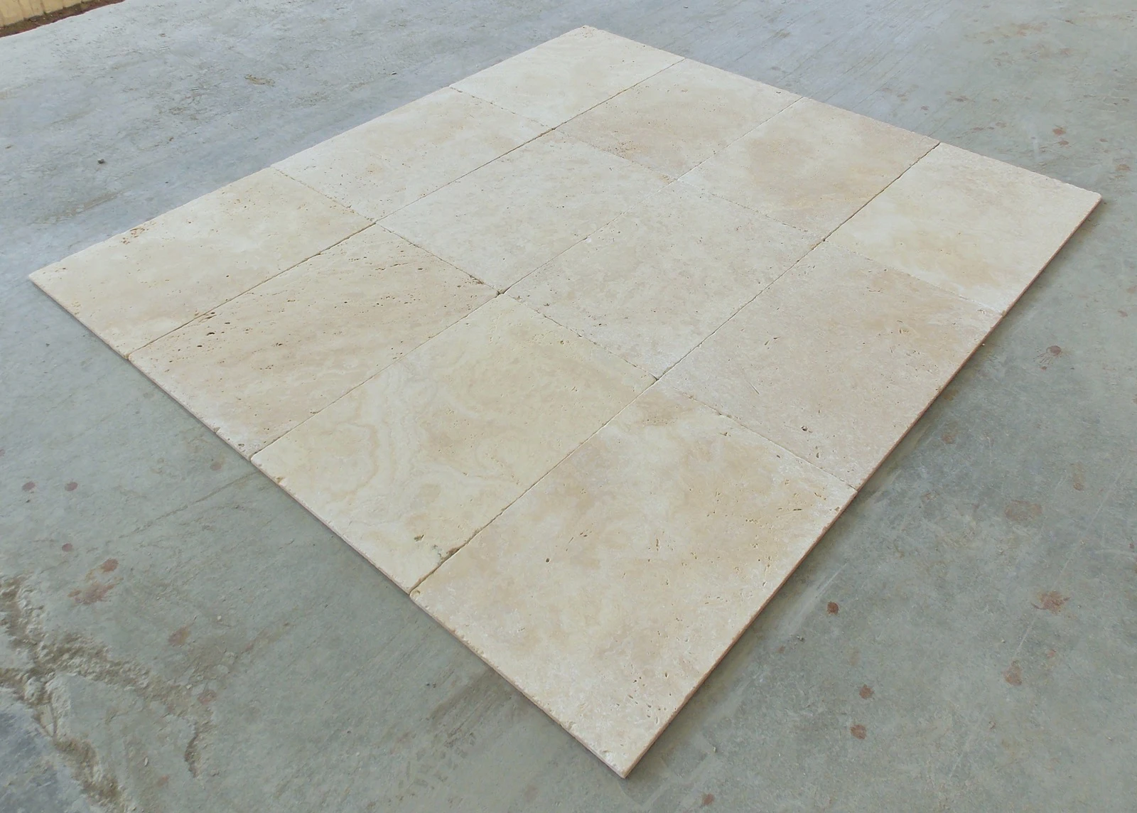 2023 Travertine Tumbled Tile Made in Turkey 1.2cm thickness Extra Light Pattern Set Indoor Outdoor Decorations Wall and Flooring