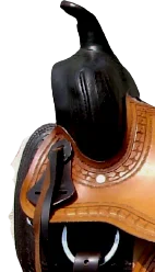 Top Quality Genuine leather  Two Tone colour western saddle with hot seat hand tolled carving rawhide strap