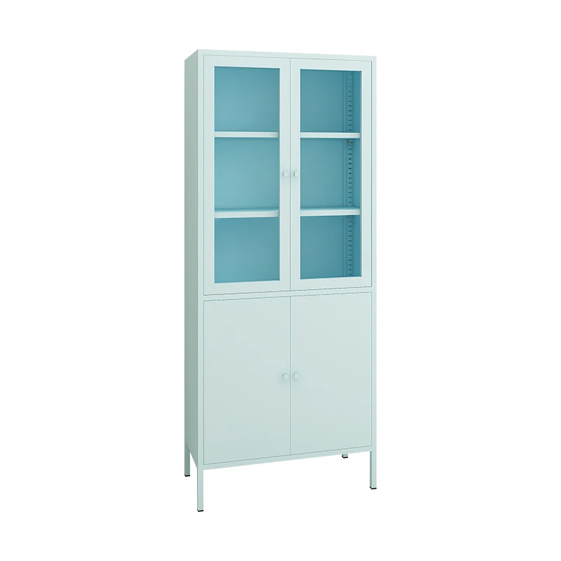 Modern Nordic Style Home Metal Storage Cabinet Storage Cabinet With Standing Feet Metal Bookcase
