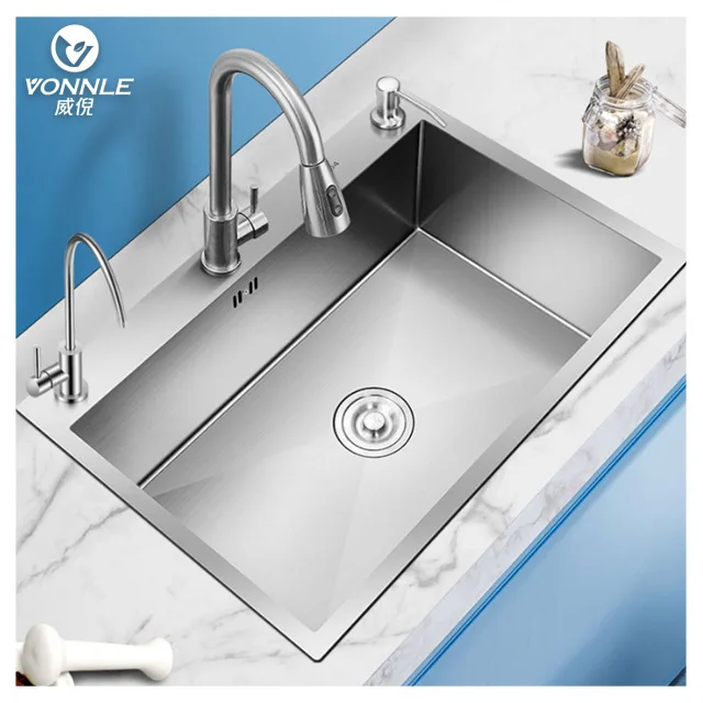 Thickened single slot multifunction kitchen sink sinks stainless steel kitchen modern sink
