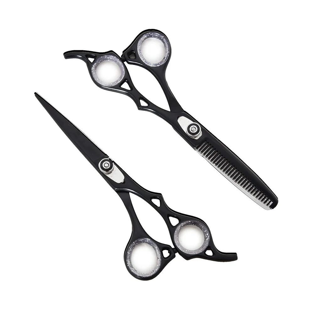 OEM Factory Direct High Quality Japanese J420 440C Stainless Steel Salon Hair Scissors Thinning Shears Set Straight Hair Cutting