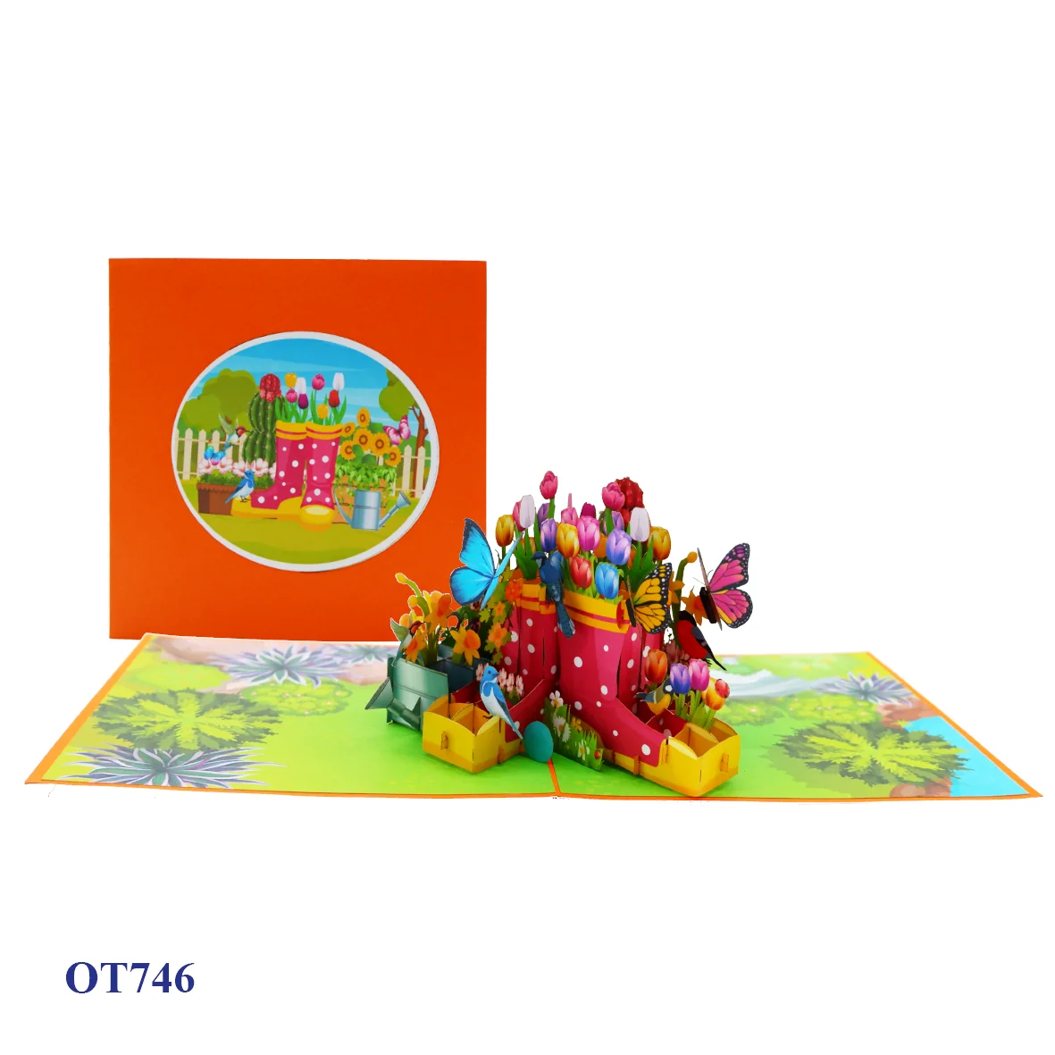 Novelty Elegant Flower Happy Mothers Day Card Custom Print Paper Handmade Folded 3D Pop Up Greeting Cards Made In Vietnam