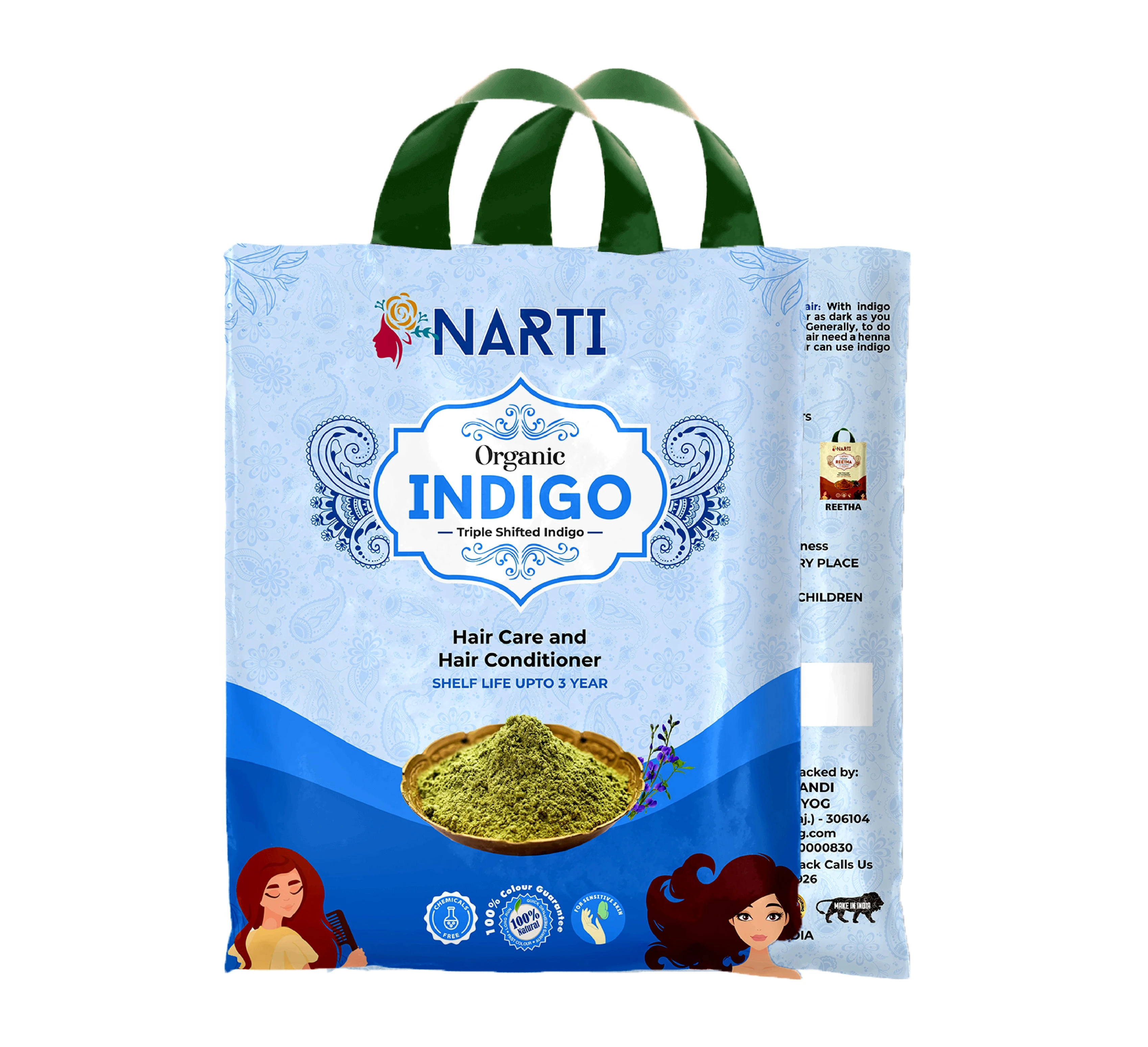 organic indigo powder for hair