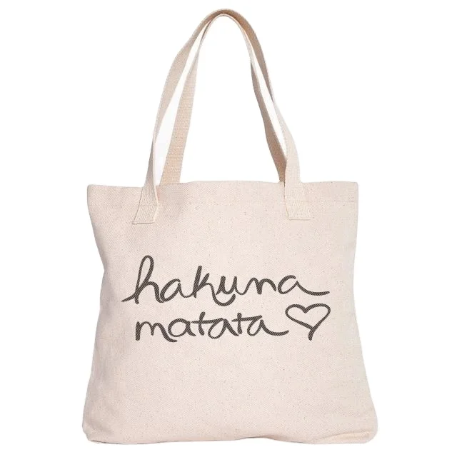 Wholesale promotional printed natural cotton canvas tote shopping bag