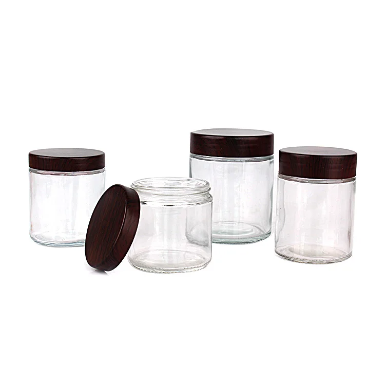250ml 260ml 250 ml Airtight Storage Round Large Glass Jar with PP screw lid for cosmetic bath salt hair mask packaging container