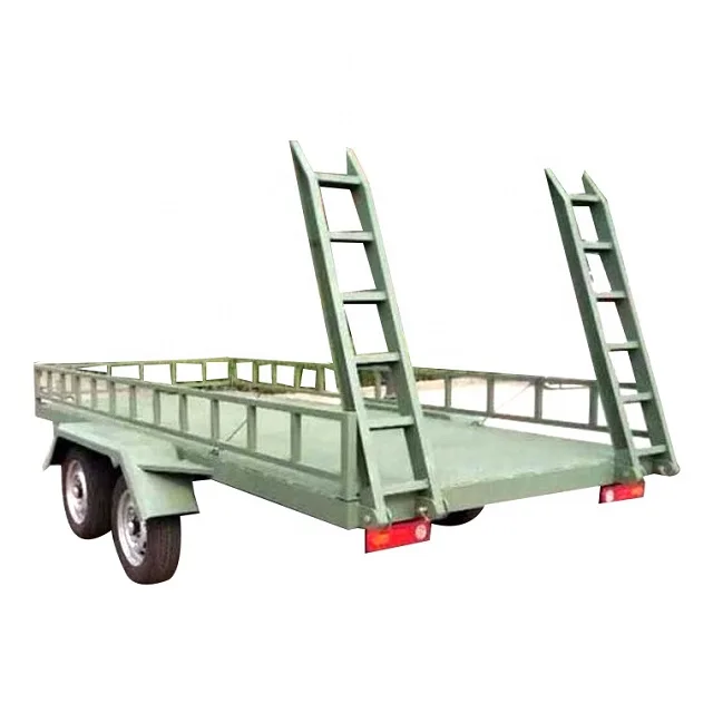 Huatong tri axle 60 ton 40ft Flatbed Trailer truck hot sell 40ft Container Flat Bed Trailer