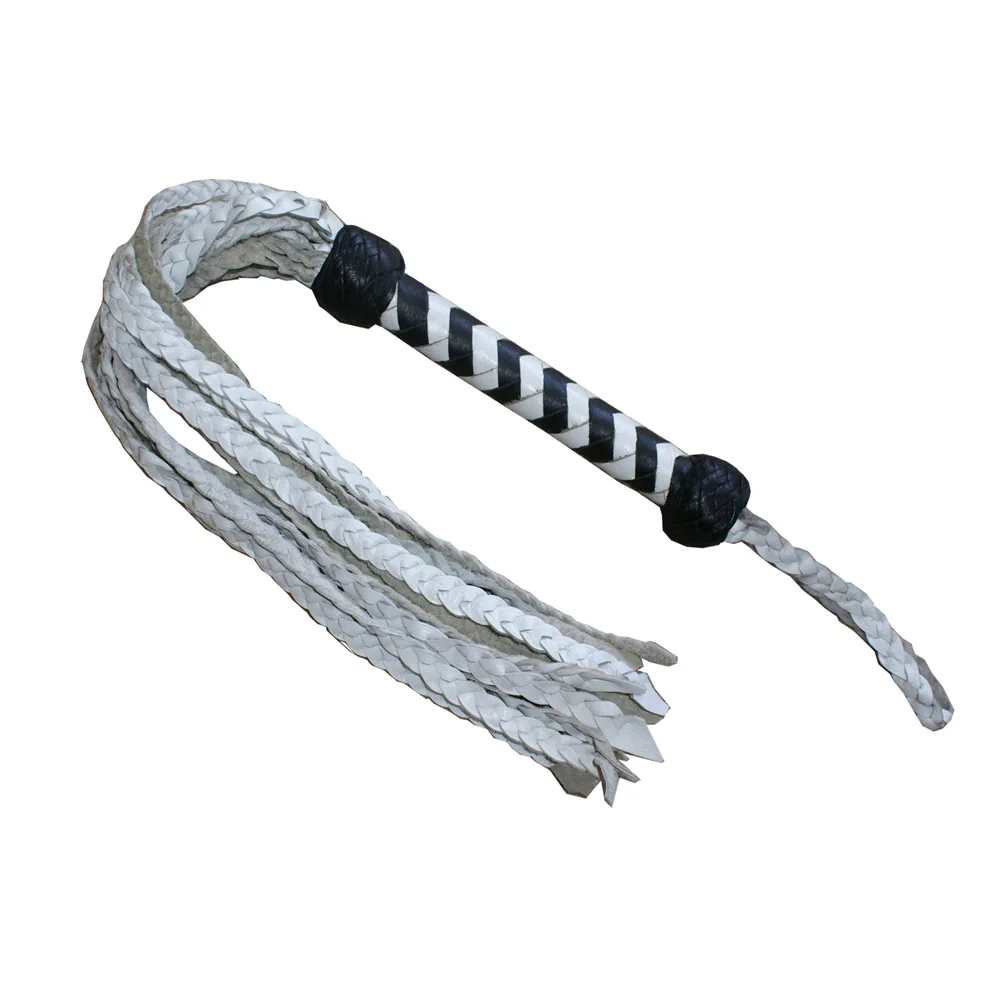 HMB-504F Black Leather Bullwhips Flogger 20 Pcs Soft Tails BDSM Whip Floggers Bondage Gear Essential