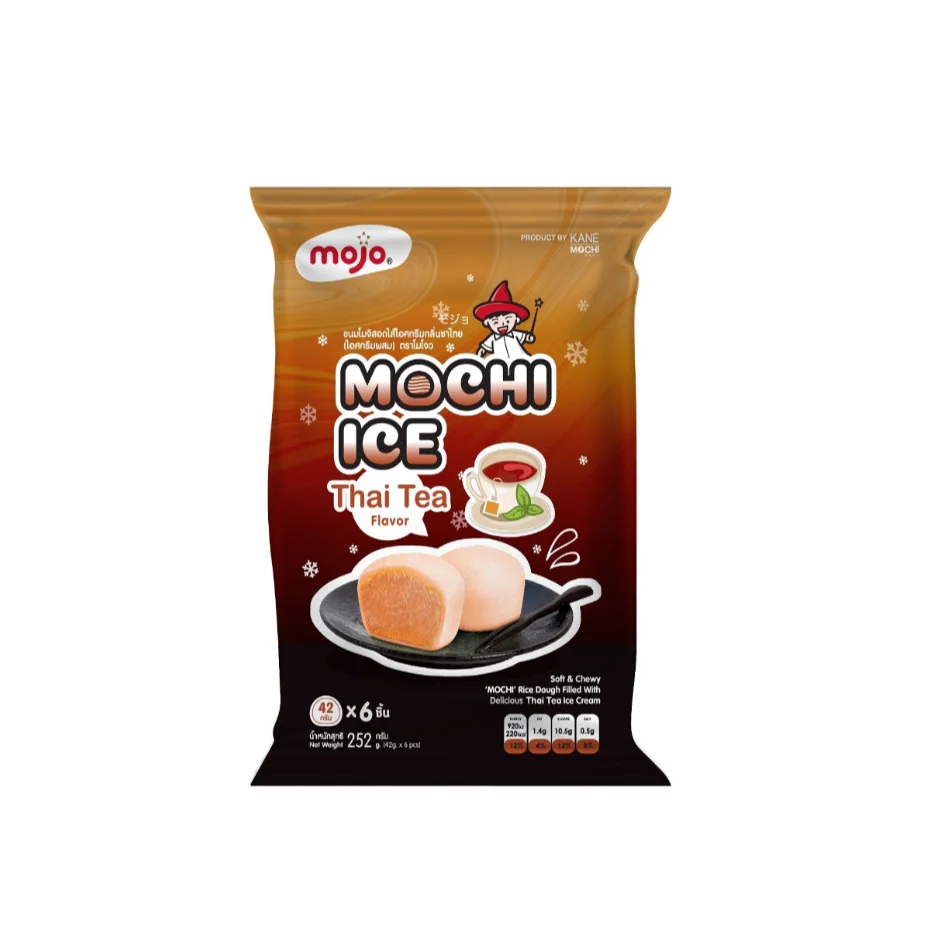 Качественный продукт для веганов круглая коробка напитков пакетик MOJO Mochi мороженое Тайский чай