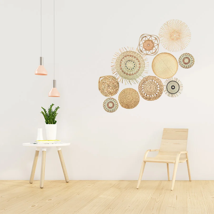 Wholesale Bohemian Seagrass Wall Decor Hangings basketNatural Material round best selling products 2024 amazon etsy dropshipping