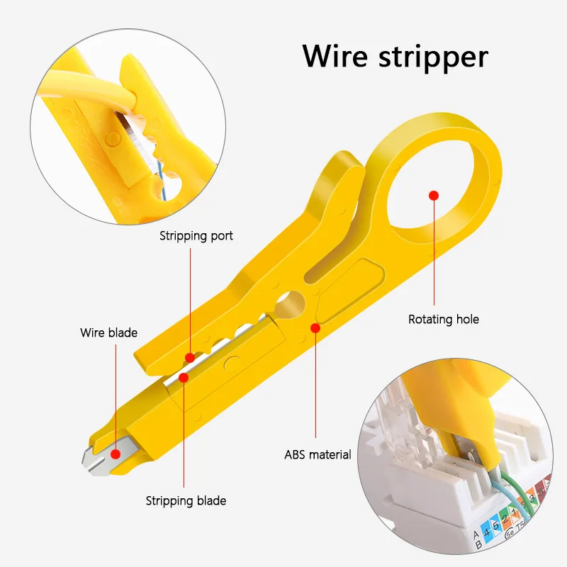 Professional Computer Repair Tools Kit Flat Screwdriver Wire Cutter Computer Maintenance Network Repair Tool Box Kit