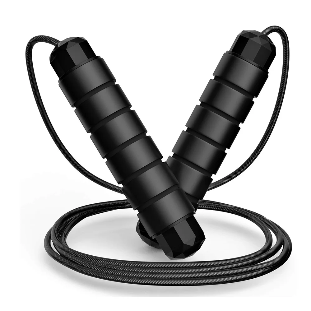 High-Speed Performance Smart Speed Jump Rope PVC and Steel Cable with Weighted Bearing for Quick Home Workouts