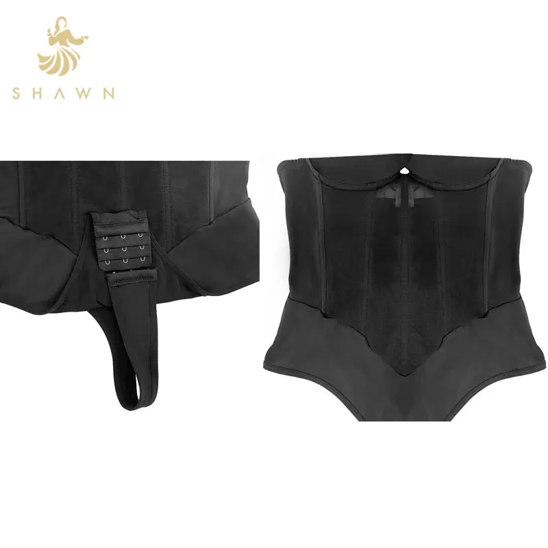 European and American Seamless Backless Push Up Bodysuit Strap Body Shaper Concealed Bra Straps Black