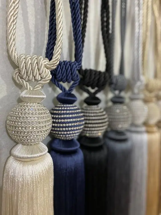 High Quality Wholesale Custom Cheap Unique Style 100% Soft Rayon tassel Curtain Tieback