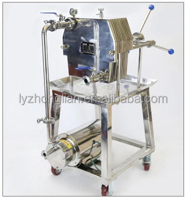 Stainless Steel Fully Automatic Plate And Frame Filter Press Machine Equipment For Beer Wine Oil