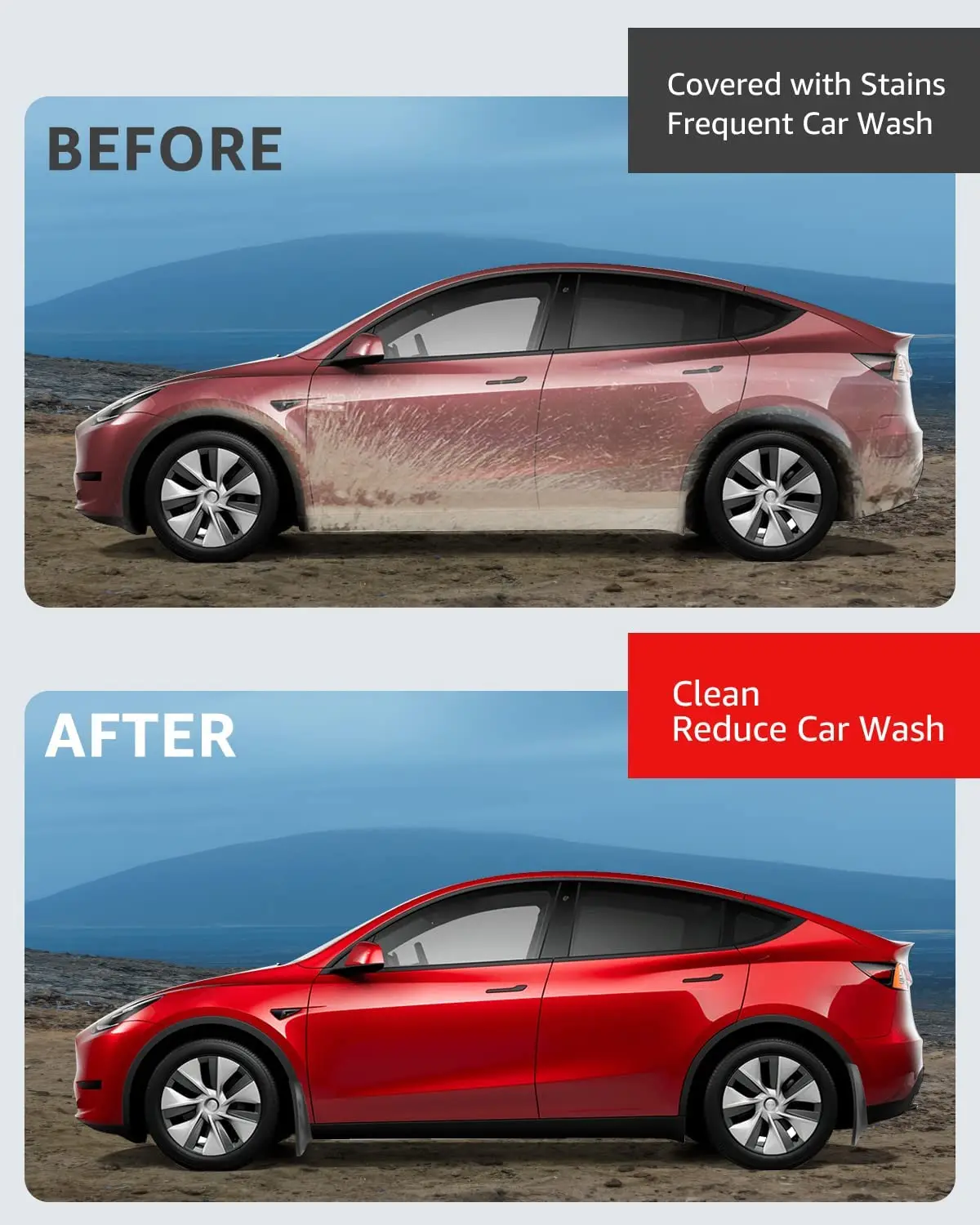 (Set of 4) Front and Rear Side Mud Flaps Splash Guards Fit for Tesla Model Y