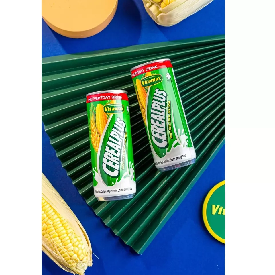 OEM Ready To drink Children Flavoured Milk Breakfast Dessert Drink Energize Vitamax Cereal Plus Sweet Corns 240ml x 24c