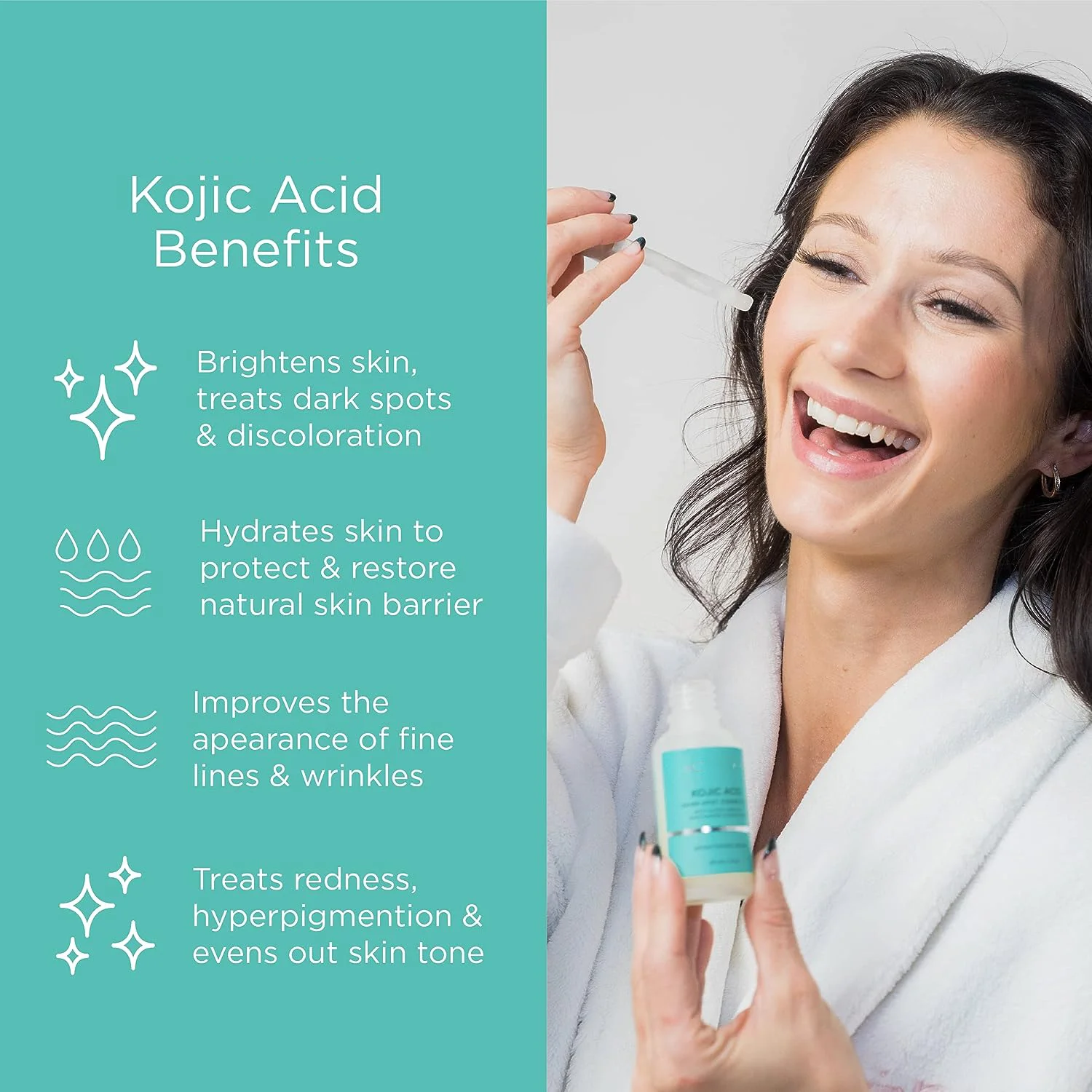 Private Label Vegan Natural Organic Kojic Acid Serum Anti Acne Anti Wrinkles Brightening Face Serum