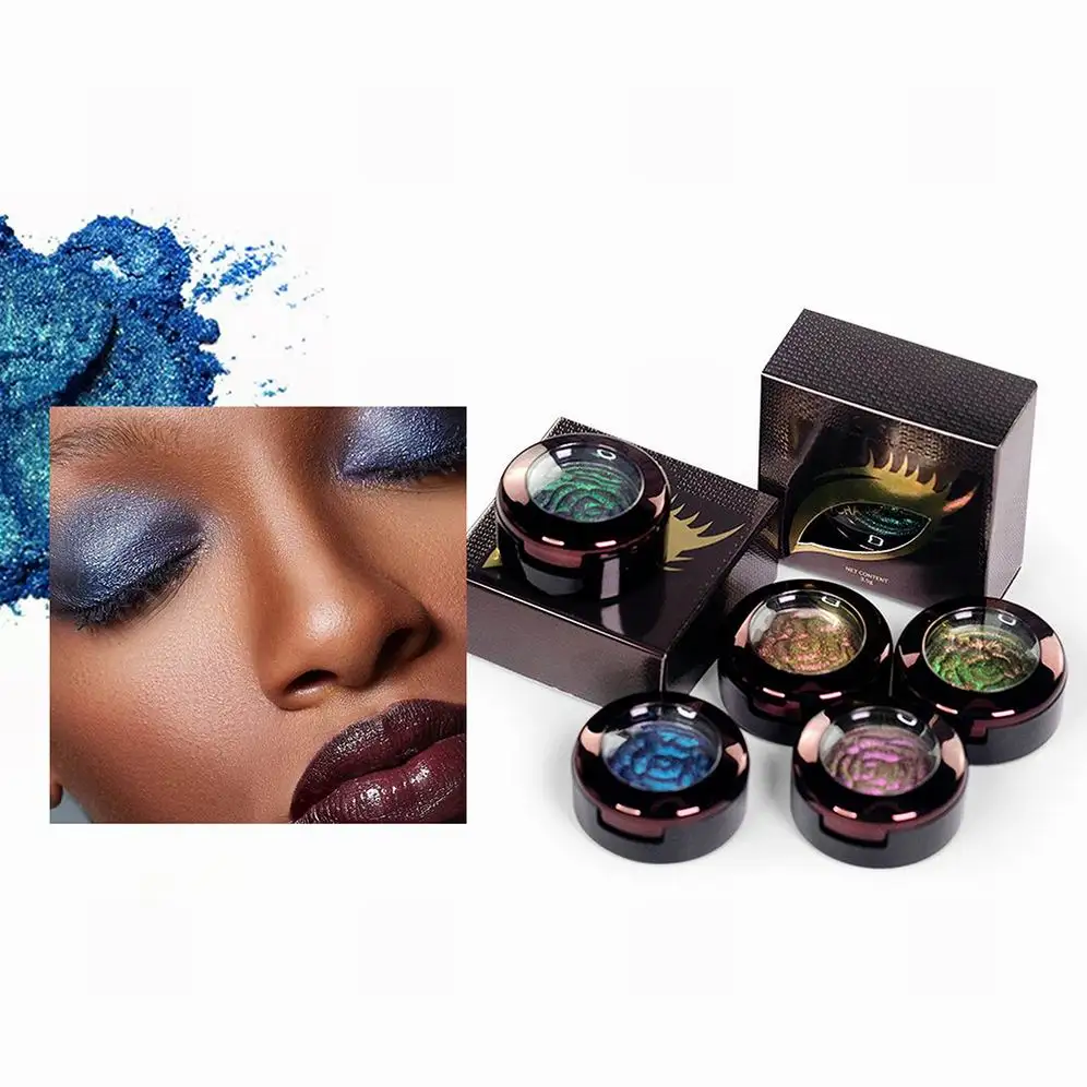 100% Vegan Cruelty Free High Quality Custom Logo Eye Makeup Duochrome Cosmetics Chameleon Pigment Glitter Pressed Eyeshadow