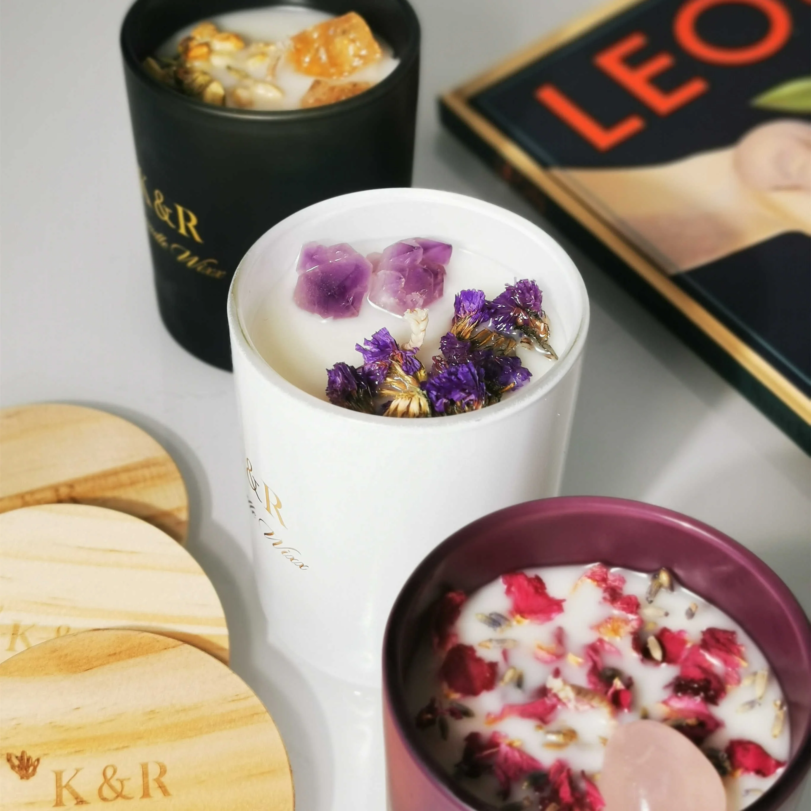 Paraffin Wax Type Fragrance 285g Handmade Scented High Quality Candles Christmas Parties Soy Wax From Vietnam