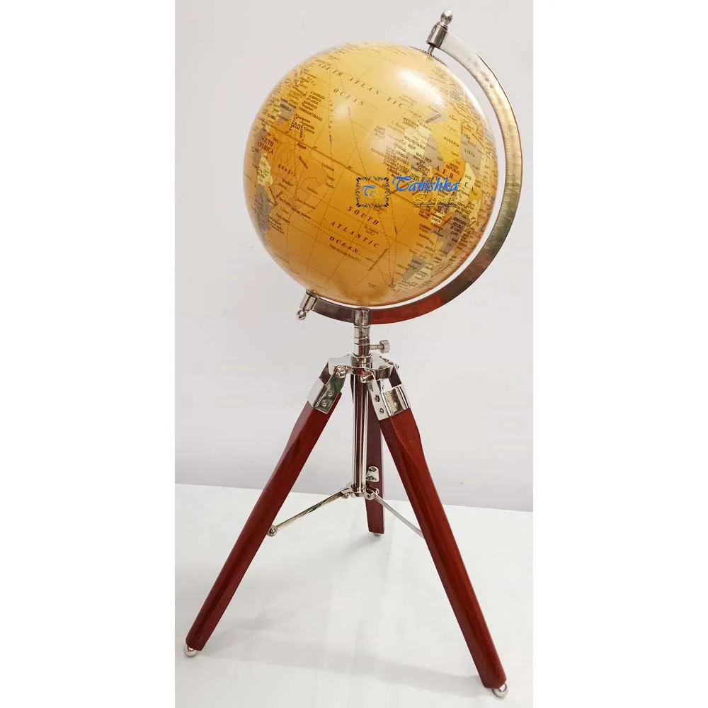 Декоративный мировой земной шар со штативом деревянная подставка из металла винтажный развивающий глобус декор для домашнего офиса Рождественский подарок