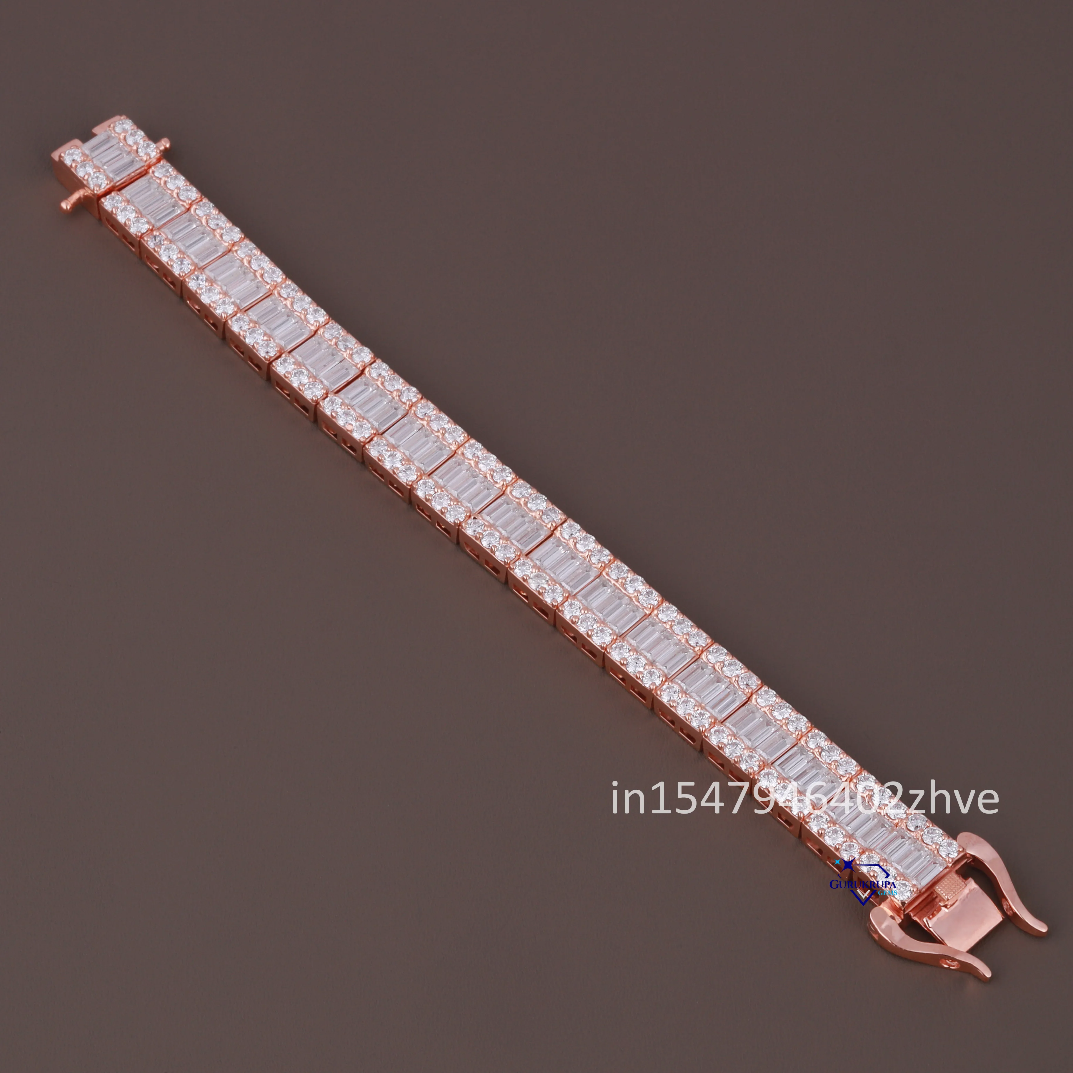 Premium Collection 925 Sterling Silver Moissanite Diamond Bracelet Unique Design Women Classic Rose Gold Lover Pattern Parties