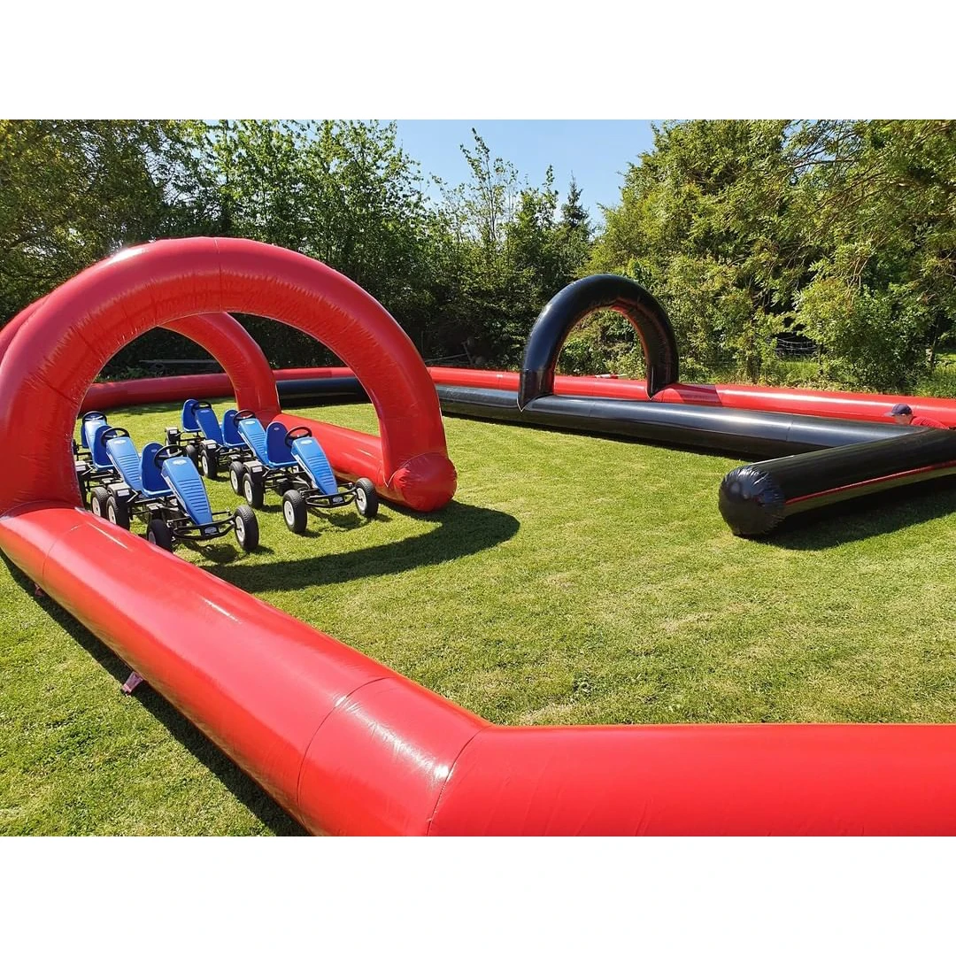 Inflatable airtight pipe Kids Go Kart Racing Arch Circuit air race track Bumper Car Race inflatable air Track Barriers