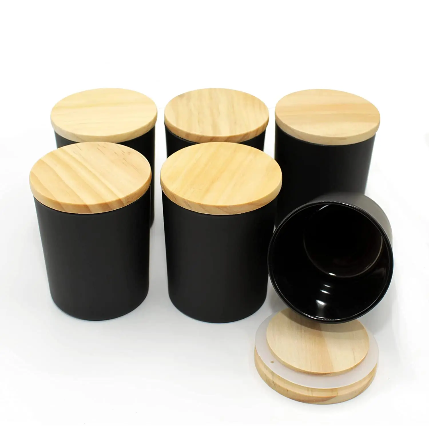 Luxury Decorative Simple Colored Round Cylinder Custom Nordic Candle Jar Matt Concrete Jar Wholesale Candle Jars Pink Christmas