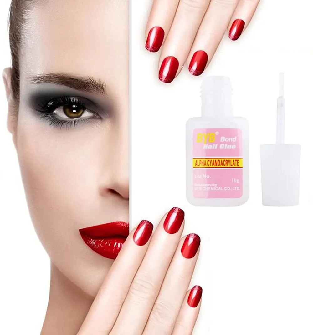 Private Label Custom False Glitter Tips Nail Care Tools Fast Drying Polish Nail Glue For Press On Nails