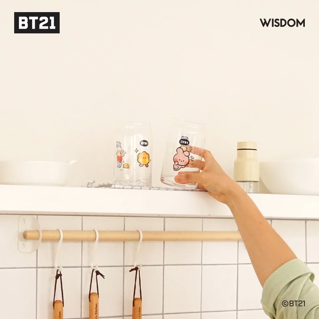 BT21 minini Glass Cup Delivery from Korea on the fastest way Best Price and Good Product High Quality and Hot Selling