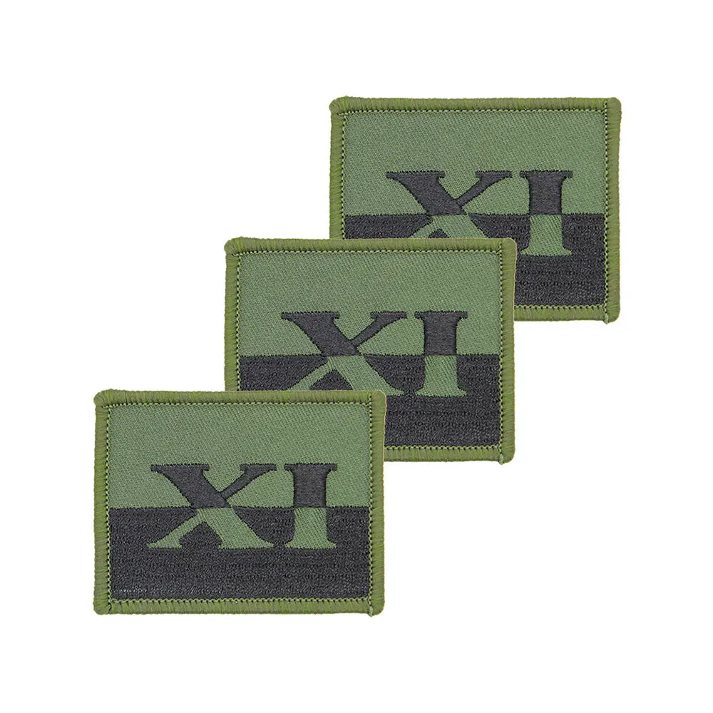 11 Signals Bde Brigade Olive-Black TRF x3 TRF Pack Customized 2 Color Embroidery Badges 2024