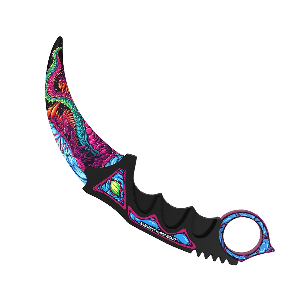 Hot price CS GO karambit knife wooden toy color hyper beast