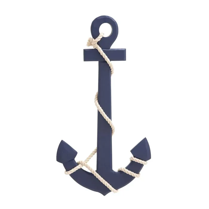 Buy Nautical wooden Beige Anchor With Rope  Wall Hanging Decor With Customized Color and Sizes