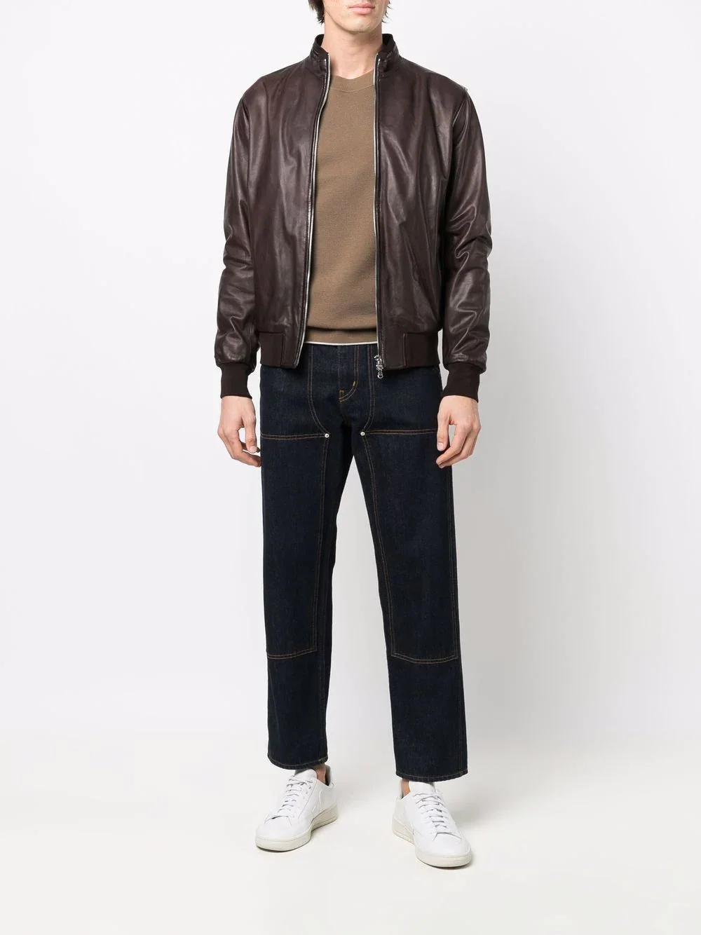 High Quality Brown Leather Fashionable Jacket men slim fit Customized motorcycle Jacket unisex men women leather jacket