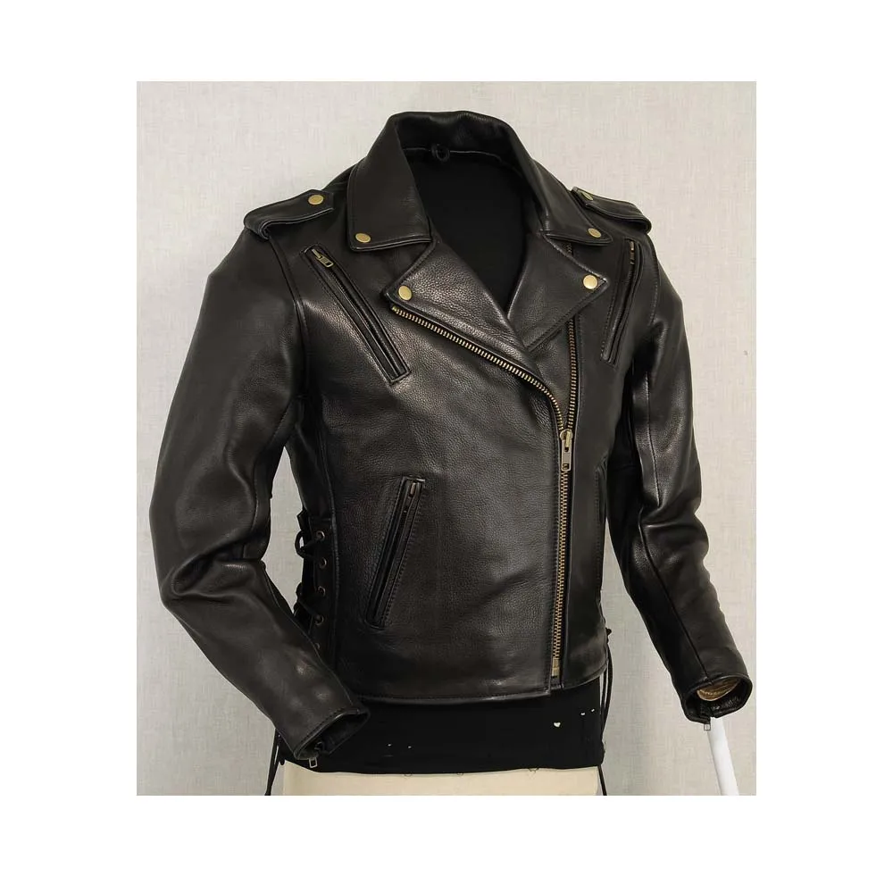 Turtleneck Collar wholesale cheap rate Premium High Quality Black Leather short Jacket full Sleeves unisex