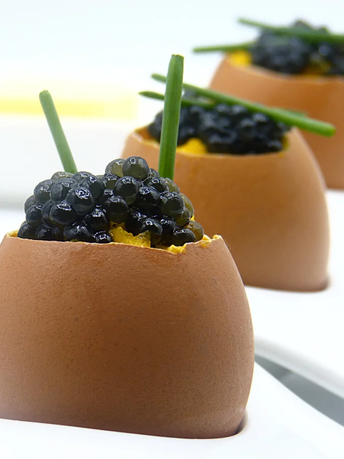 Sturgeon Pearls - Spherika 100g Sturgeon roe substitute glass jar garnish topping Japanesse recipes sushi Spain European Union