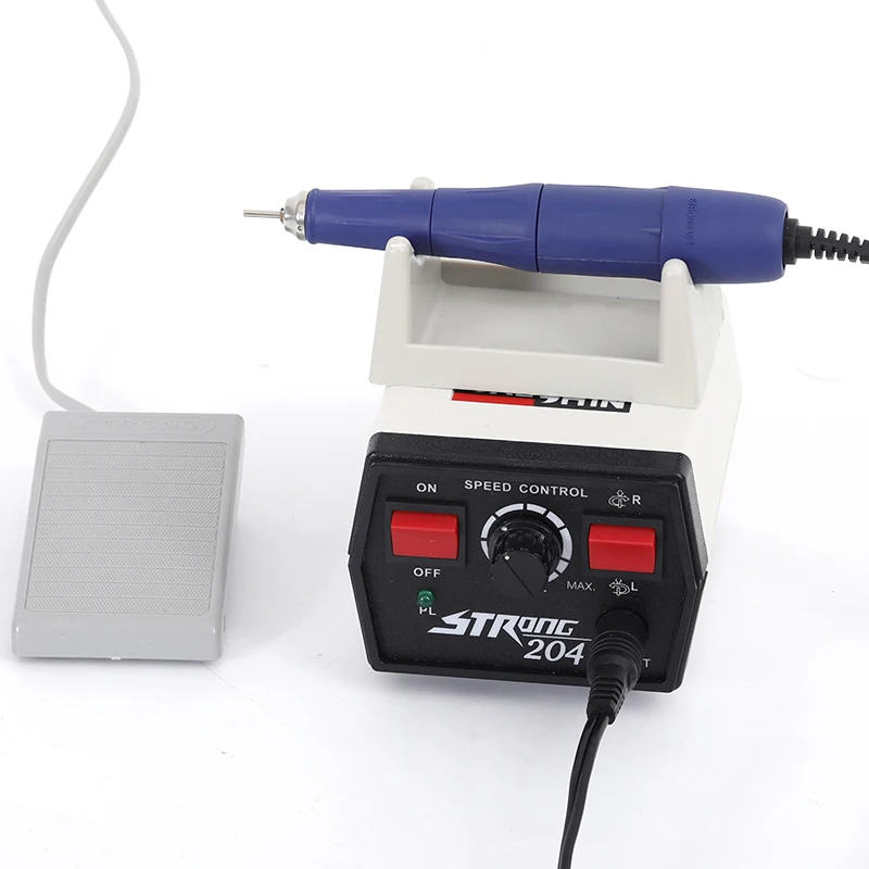Dental Lab  Micromotor Strong 204 electric nail drill machine 40000rpm professional with 105L handpiece