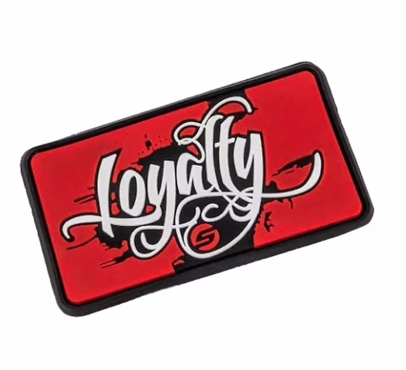 Free sample velcro soft pvc textile label wholesale 3d embossed logo custom pvc rubber tactical patch for clothing