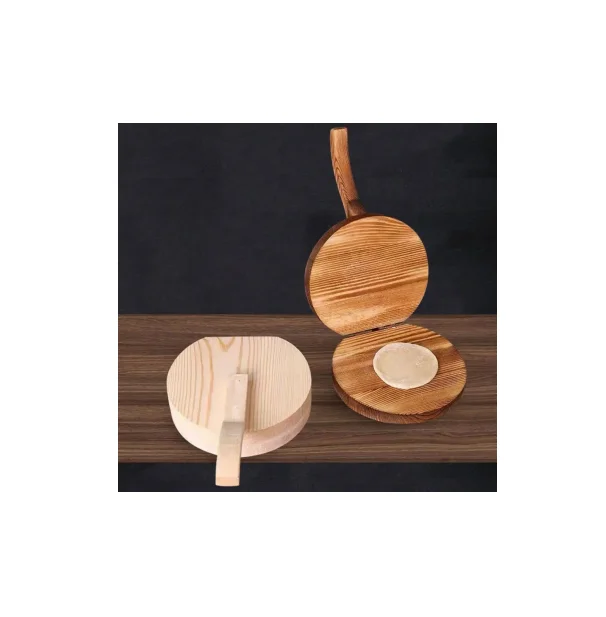 High Quality Kitchen Press Tool Dumpling Crust Pizza Dough Wooden Tortilla Design Piece with Sale