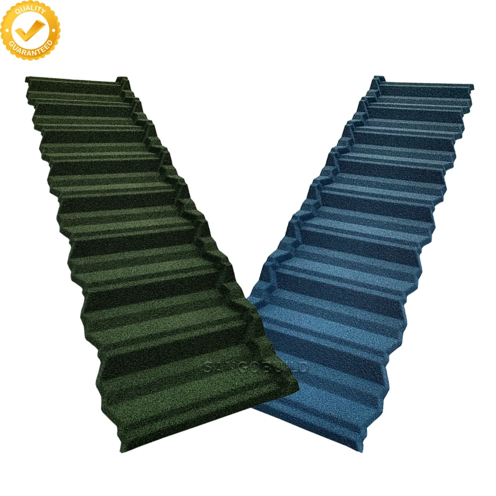 Waterproof Corrugated 50 years Durable Colorful Stone Coated Metal Roofing Tile Shingles Roof