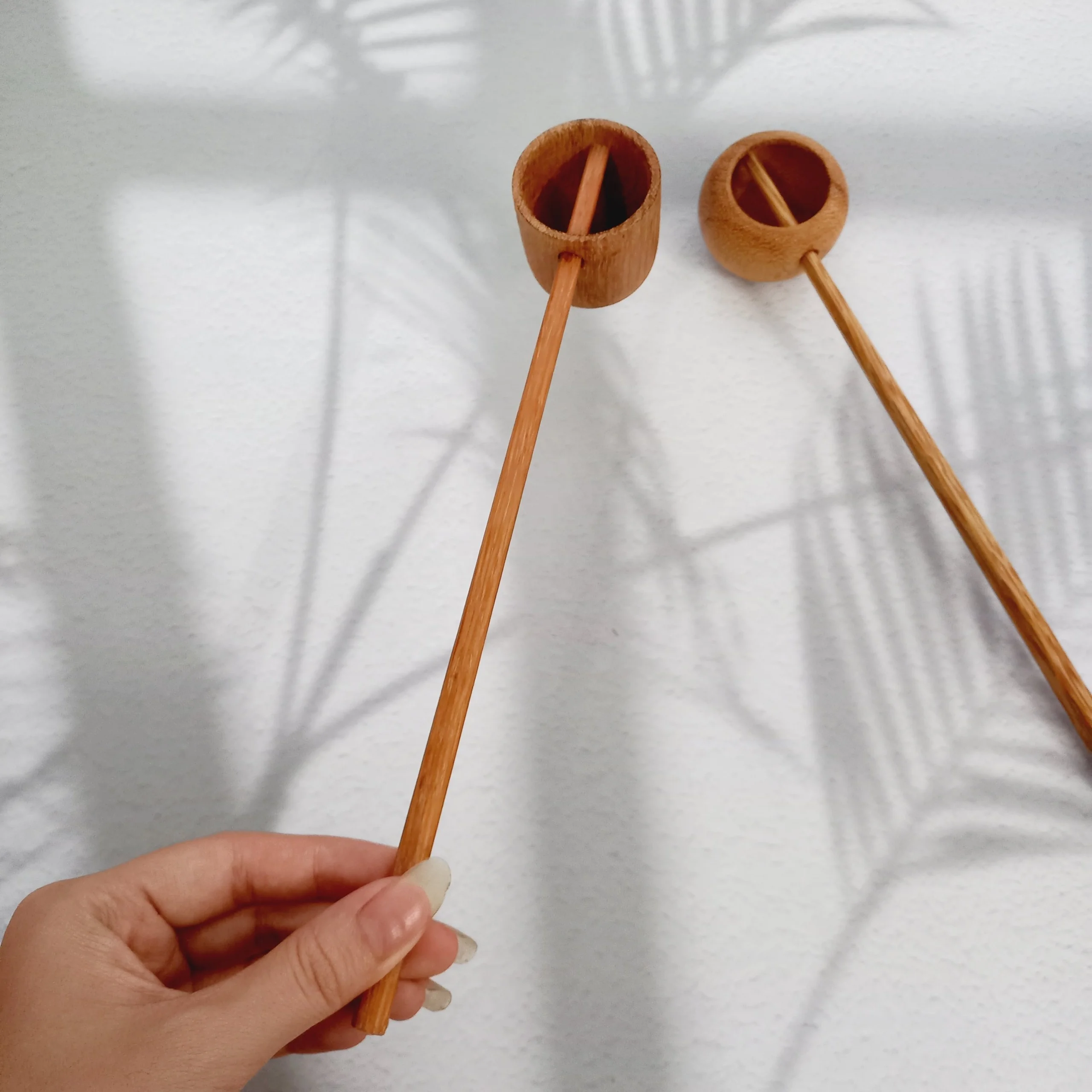 Doussiewood Food Grade Reusable Wine Scoop Wooden Wine Water Ladle Biodegradable Eco Friendly Kitchen Utensils Wholesale