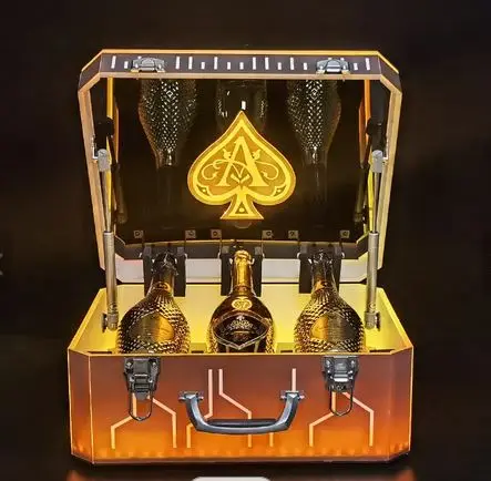 Wholesale Armand De Brignac Brut Gold Ace of Spades 750ml / Ace of Spade Bottle Champagne Suitcase VIP Wine Box LED Foreign Wine