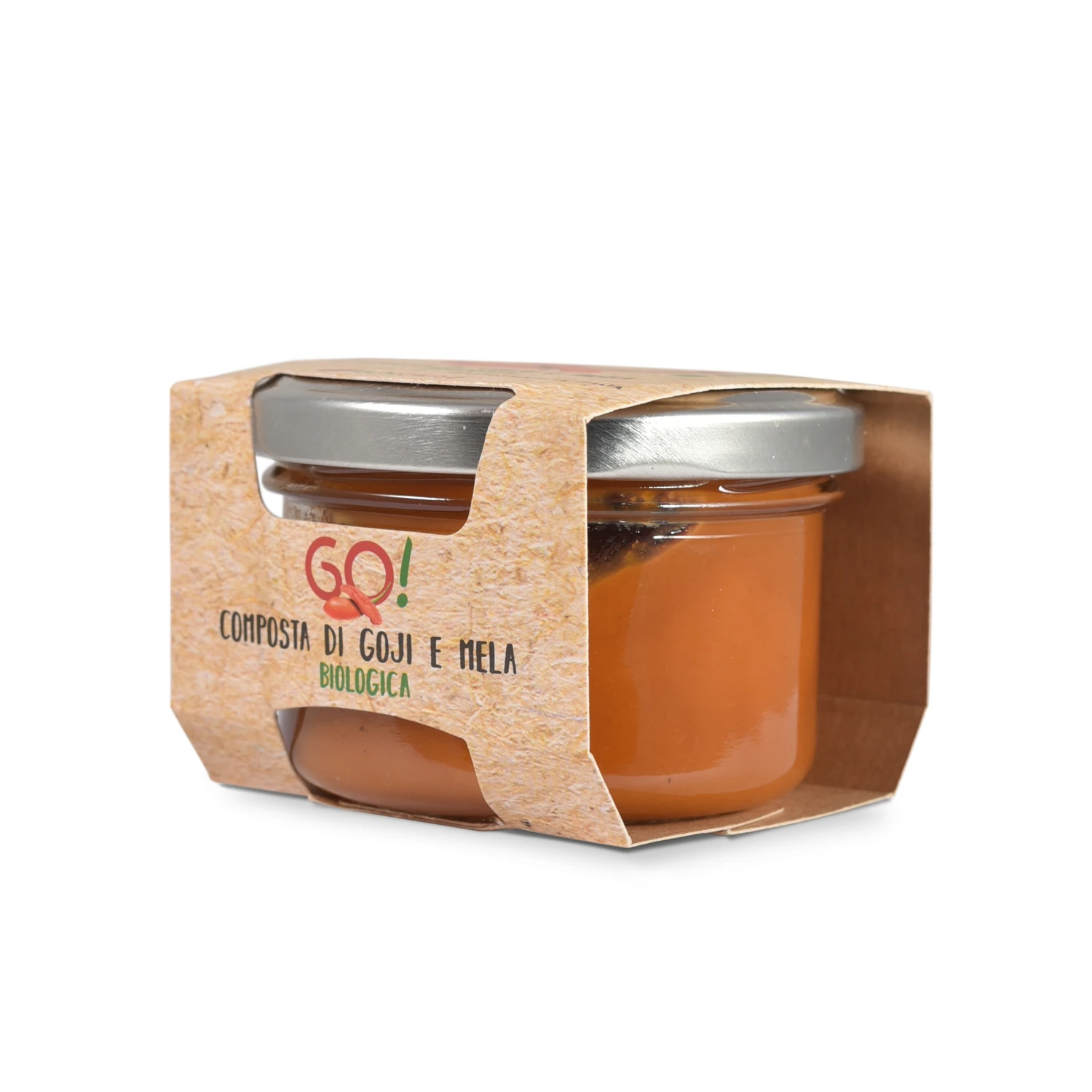 Premium Quality made in Italy Organic Apple and Red GOJI Berries JAM for breakfast and cheese 100g